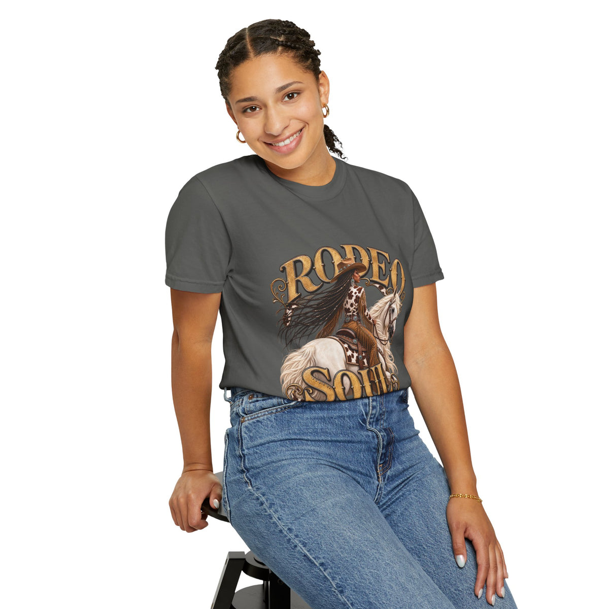Comfort Colors® Rodeo Soul Black Western Cowgirl Shirt