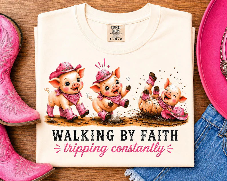 Walking By Faith Tripping Constantly Pig Digital Download