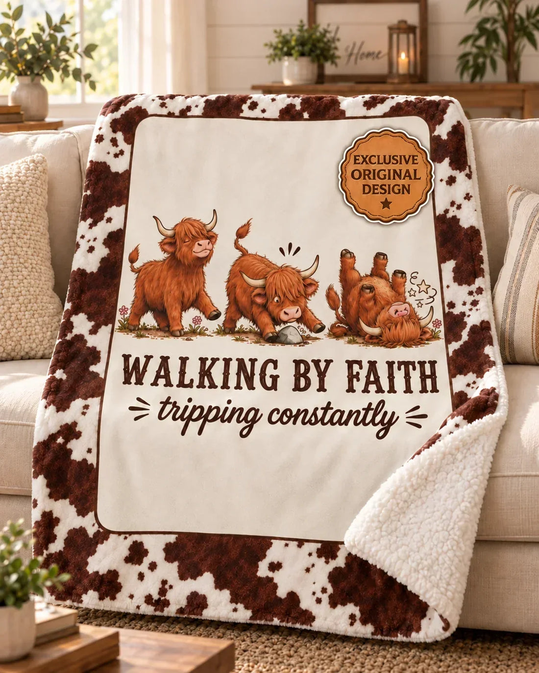 Farm Animal Blankets for Fall, Winter and Christmas: Highland Cow, Cow Print and Horse Throws That Make the Sweetest Gifts
