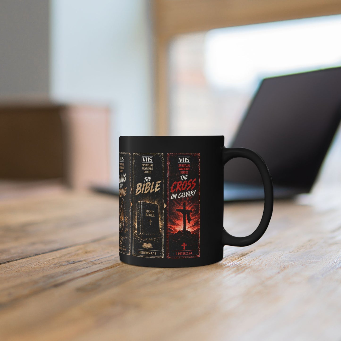 Christian Armor of God  Mug | Black Ceramic Faith Coffee Cup