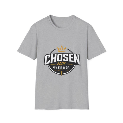 Chosen Not Average Christian T-Shirt Gift for Him | Inspirational College Tee for Men, Faith Streetwear Shirt, Crown Cross Graphic Tee