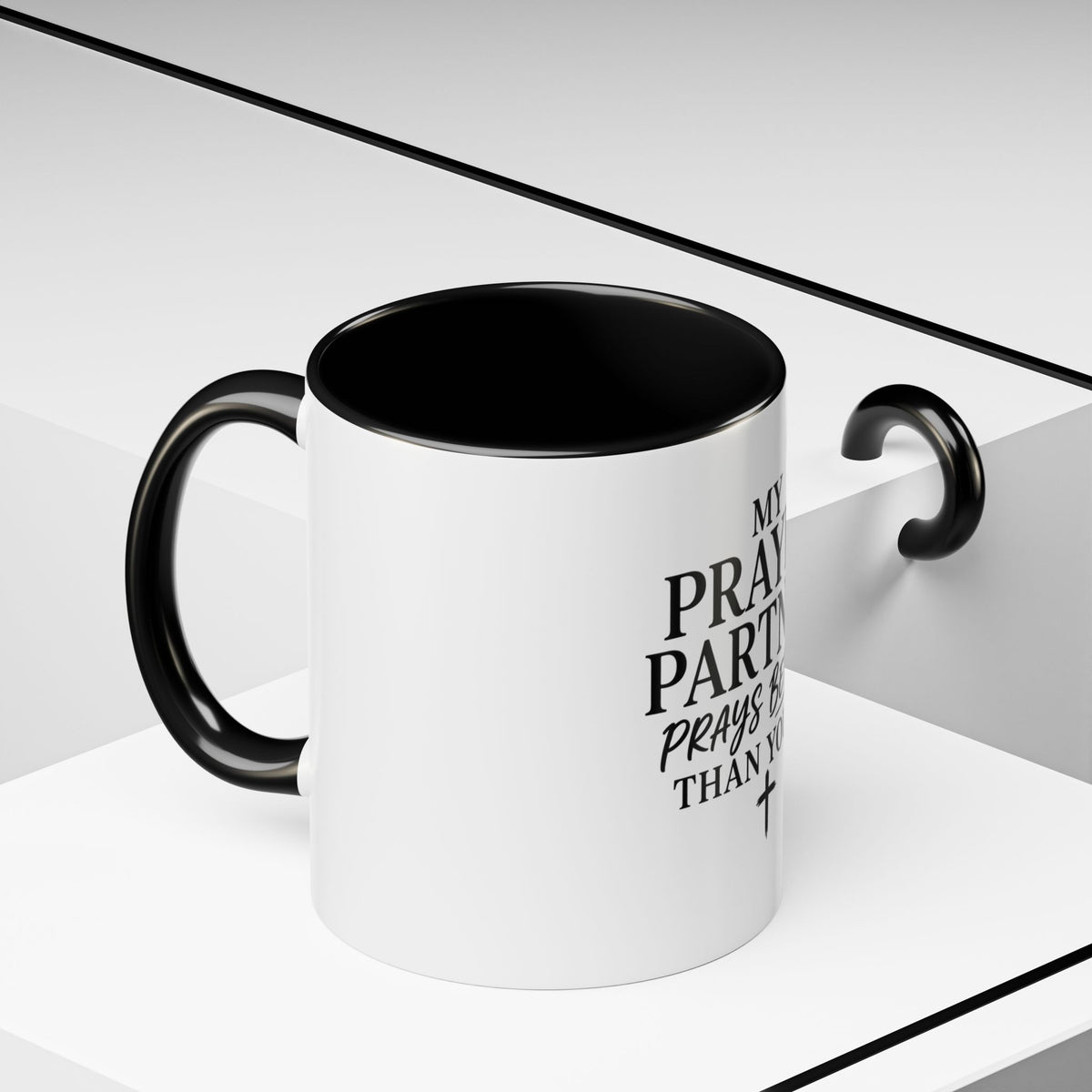 My Prayer Partner Prays Better Than Yours Mug, Funny Christian Mug, Prayer Group Gift, Prayer Warrior Coffee Cup, Church Friend Gift Mug