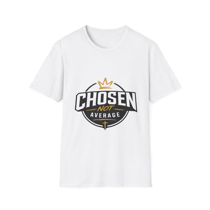 Chosen Not Average Christian T-Shirt Gift for Him | Inspirational College Tee for Men, Faith Streetwear Shirt, Crown Cross Graphic Tee