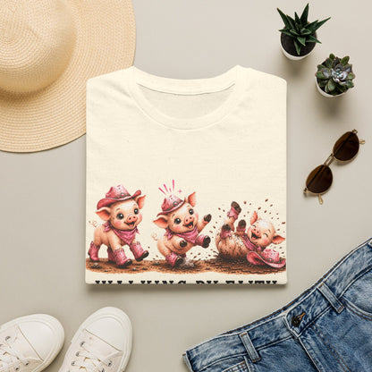 Walking by Faith Tripping Constantly Pig Tee
