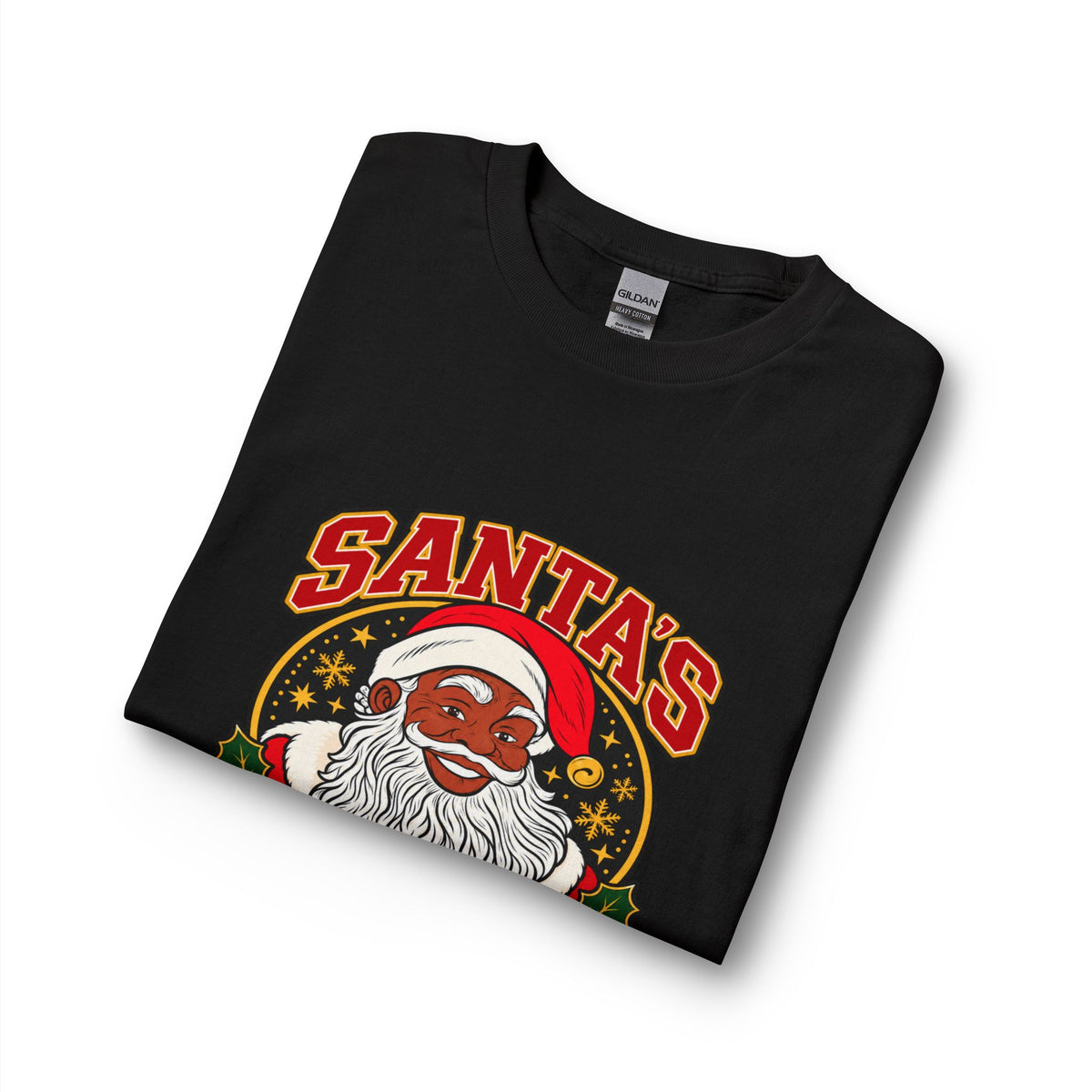 Unisex Christmas Shirt, Santa's Favorite Long Sleeve Shirt, Black Santa Pajama Shirt, Family Christmas Pajamas, Matching Photo Shirt
