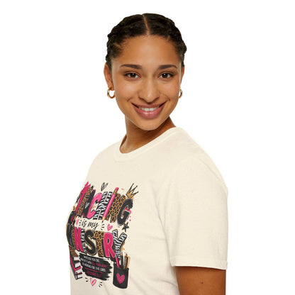 Teaching Is My Ministry Shirt, Leopard Zebra Print Teacher Shirt, Colossians 3:23 Christian Teacher Tee, SLP SLPA Gift Shirt