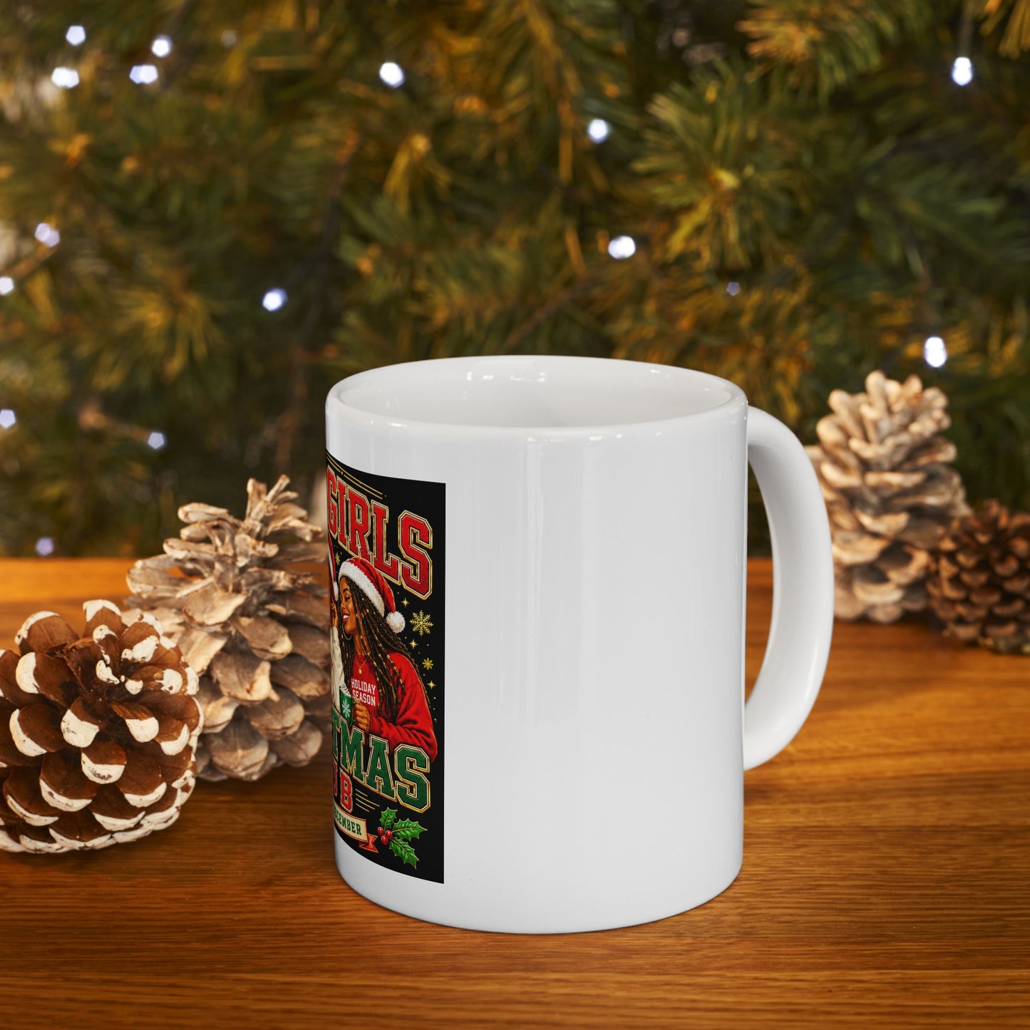 Black Girls Christmas Club Mug Est Every December Sisterhood Holiday Coffee Cup Black Women Christmas Gift Friends Mug