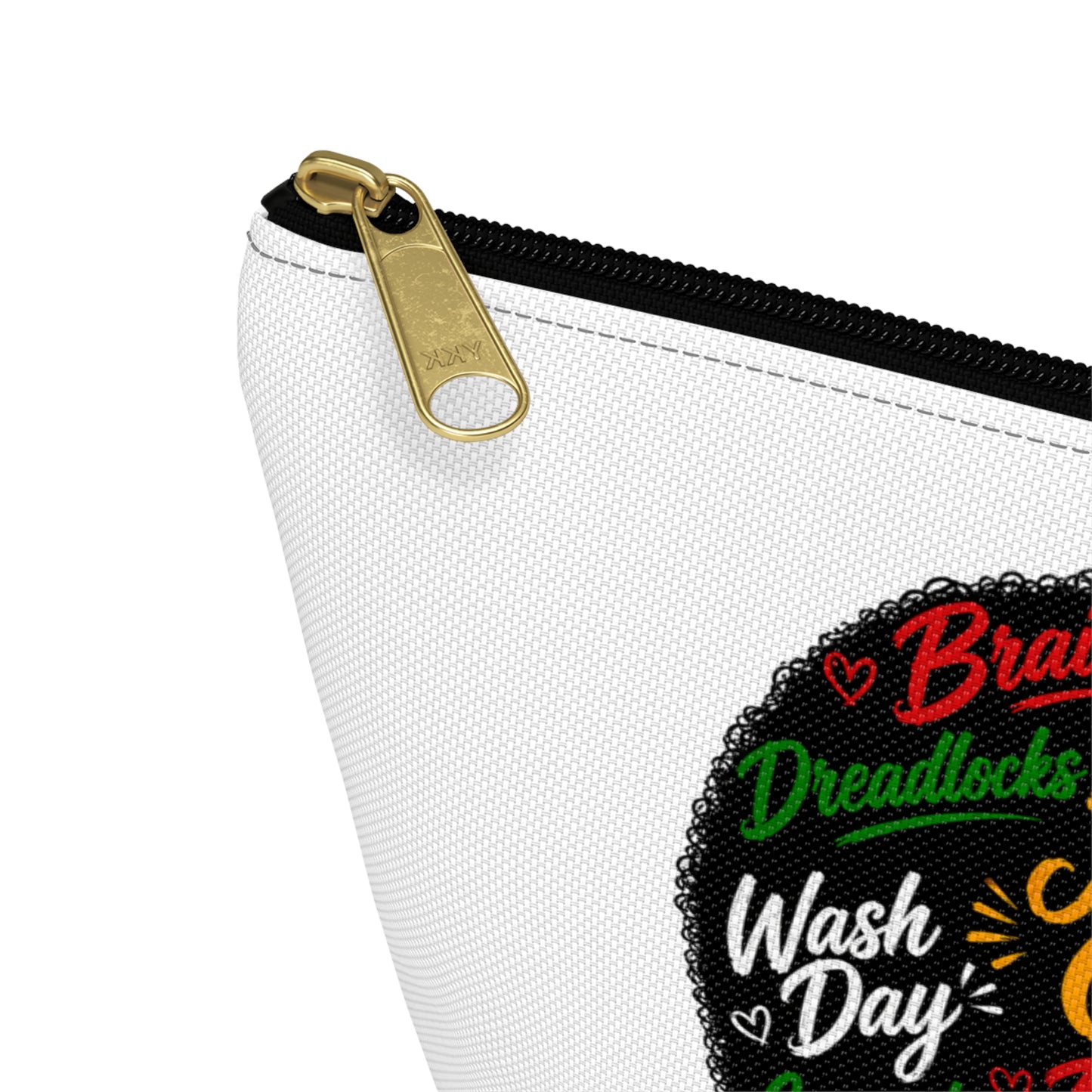 Natural Hair Queen Accessory Pouch | Black Girl Makeup Bag | Natural Hair Cosmetic Bag | Afro Hair Travel Pouch