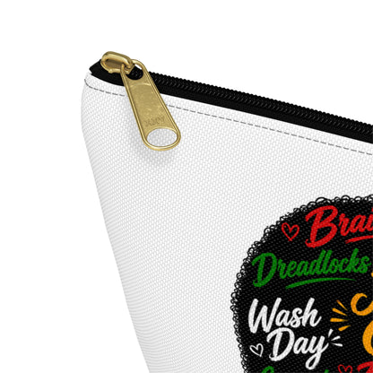 Natural Hair Queen Accessory Pouch | Black Girl Makeup Bag | Natural Hair Cosmetic Bag | Afro Hair Travel Pouch