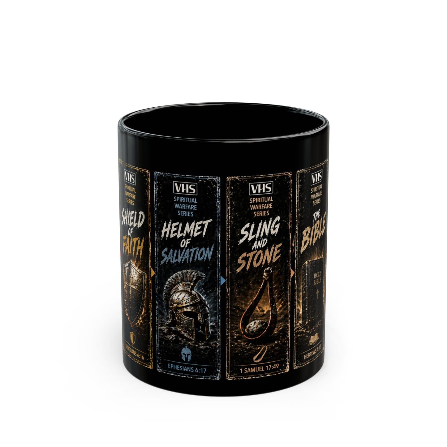 Christian Armor of God  Mug | Black Ceramic Faith Coffee Cup