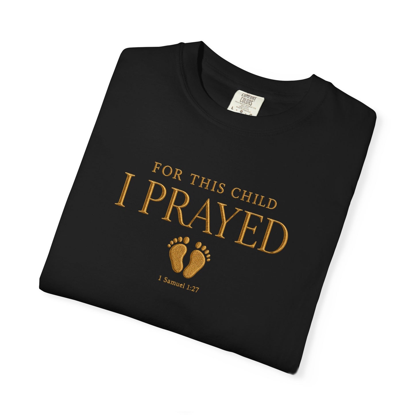 Comfort Colors® Christian Pregnancy Shirt For This Child We Have Prayed Tee Mom To Be Gift Baby Shower Gift, Christian Mom Shirt Gift Idea