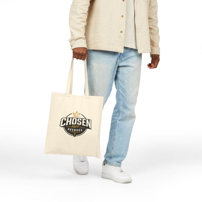 Chosen Not Average College Tote Bag Gift for Him | Inspirational Campus Tote for Students, HBCU Graduation Gift, Christian College Guy Bag