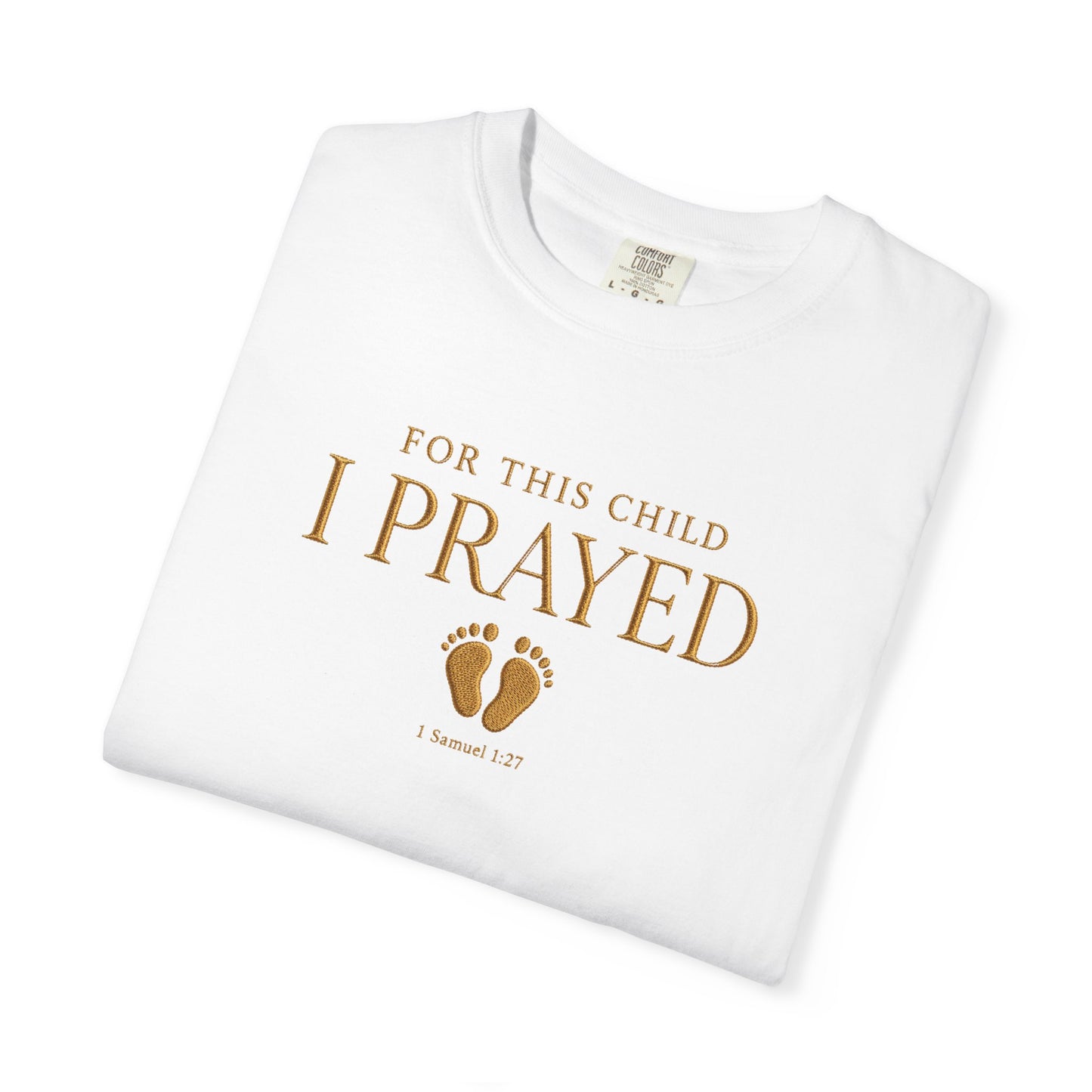 Comfort Colors® Christian Pregnancy Shirt For This Child We Have Prayed Tee Mom To Be Gift Baby Shower Gift, Christian Mom Shirt Gift Idea