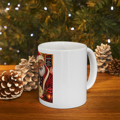 Uncle Clause Mug Even Santa Knows Raisins Don't Belong in Potato Salad Funny Black Santa Claus Coffee Cup Southern Christmas Gift Mug