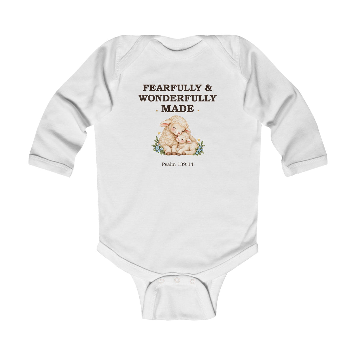 Fearfully & Wonderfully Made Baby Onesie Psalm 139:14 Christian Baby Bodysuit Baptism Gift Christening Outfit Newborn Bible Verse Shower