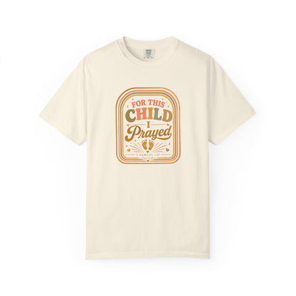 Comfort Colors® For This Child I Prayed Shirt Pregnancy Announcement Tee Christian Maternity Shirt Pregnancy Reveal Retro Graphic Tee