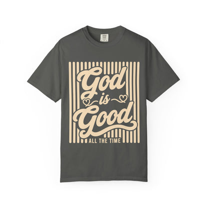 Comfort Colors® Retro God Is Good All The Time Tee, Christian Shirt Teen Girls, Faith Based T-Shirt Women, Youth Group Church Religious Tee