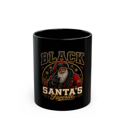 Black Santa's Favorite Mug, African American Christmas Coffee Mug, Black Christmas Cup, Black Santa Claus Gift, Holiday Mug Christmas Gift
