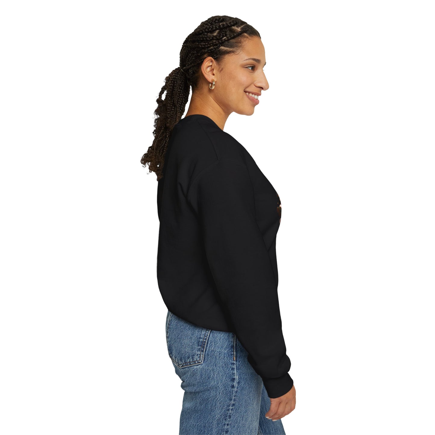 Walking By Faith Tripping Constantly Christmas Sweatshirt – Black Santa Crewneck, Afro American Holiday Shirt