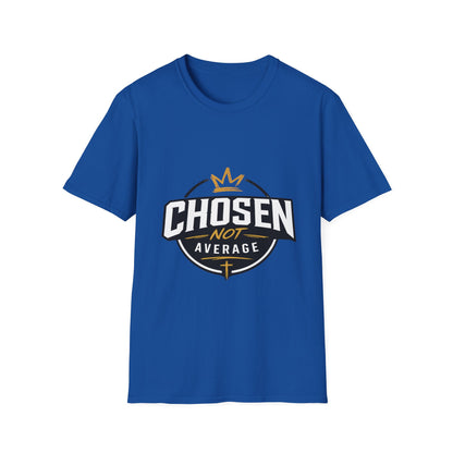 Chosen Not Average Christian T-Shirt Gift for Him | Inspirational College Tee for Men, Faith Streetwear Shirt, Crown Cross Graphic Tee