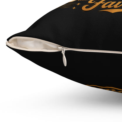 Black Santa's Favorite Pillow | Square Polyester  Decorative Pillow
