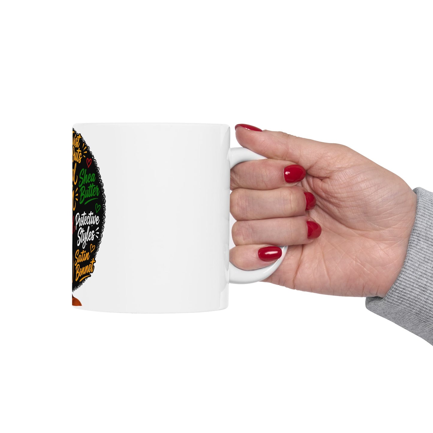 Natural Queen Blessed Mug | Black Woman Afro Hair Coffee Cup | Natural Hair Queen Mug | Braids Dreadlocks Twist Out Gift