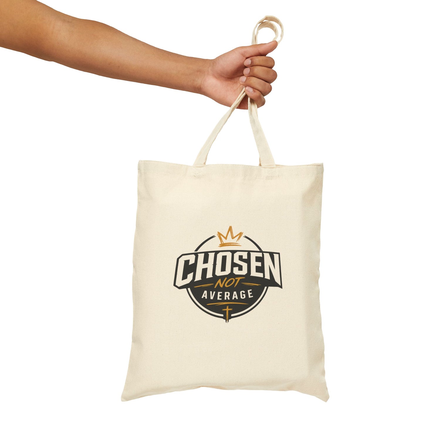 Chosen Not Average College Tote Bag Gift for Him | Inspirational Campus Tote for Students, HBCU Graduation Gift, Christian College Guy Bag
