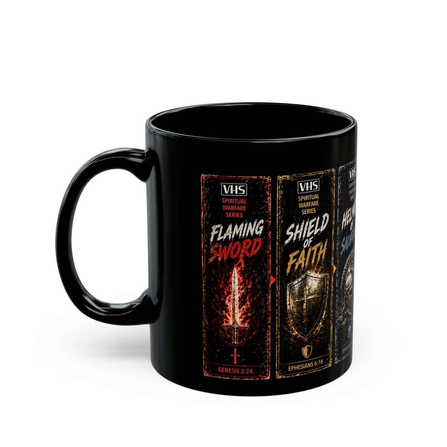Christian Armor of God  Mug | Black Ceramic Faith Coffee Cup