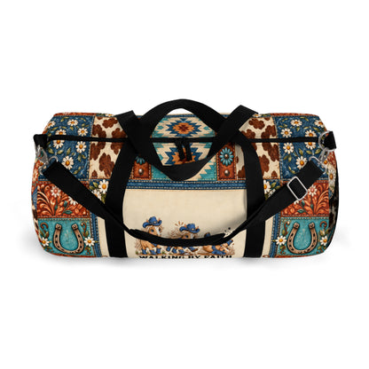 Walking By Faith Tripping Constantly Horse *Limited Edition* Duffel Bag, Western Cowgirl Rodeo Weekend Canvas Travel Bag, Horse Getaway Gift