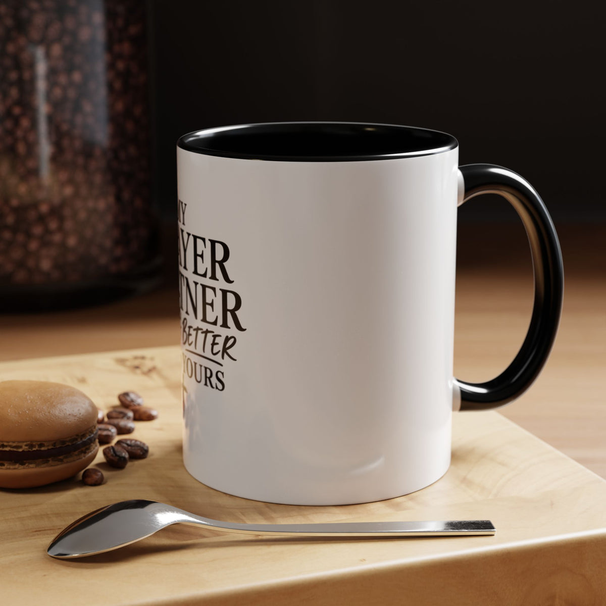 My Prayer Partner Prays Better Than Yours Mug, Funny Christian Mug, Prayer Group Gift, Prayer Warrior Coffee Cup, Church Friend Gift Mug