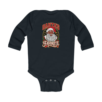 Santa's Favorite Baby Onesie, Black Santa Christmas Bodysuit, African American Santa Baby Outfit, Christmas Photo Prop