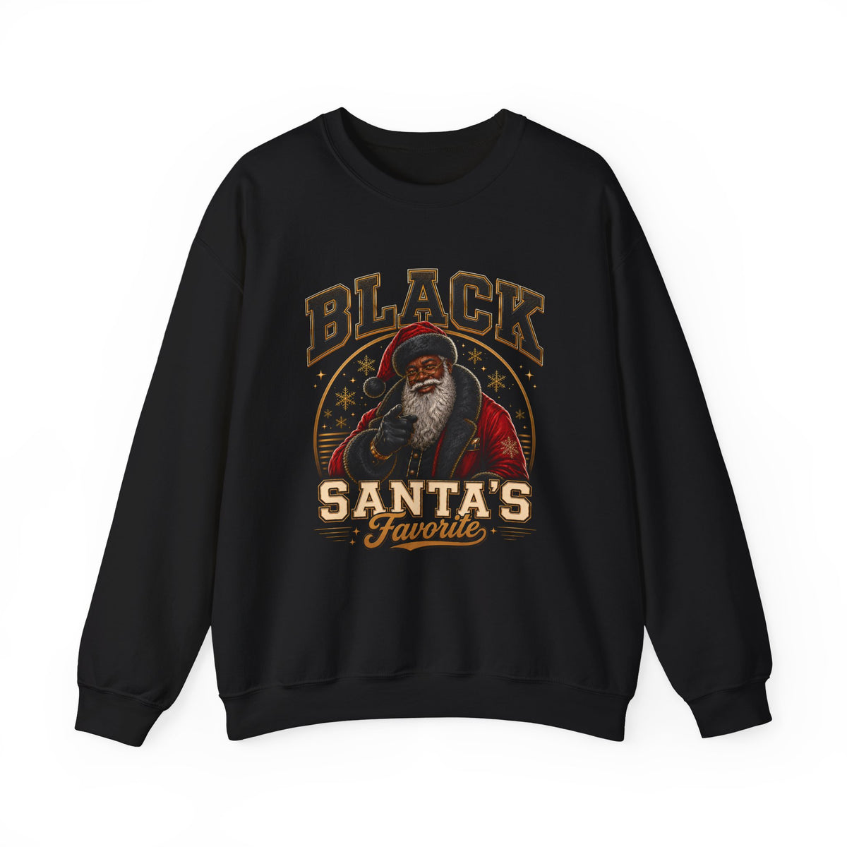 Black Santa's Favorite Sweatshirt Couple Matching Holiday Gift