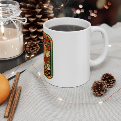 Black Santa Vintage Art Mug | Christmas Santa Coffee Mug