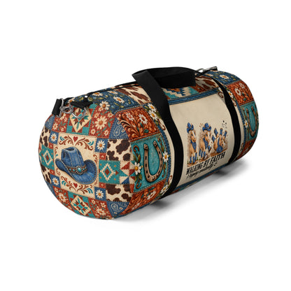 Walking By Faith Tripping Constantly Horse *Limited Edition* Duffel Bag, Western Cowgirl Rodeo Weekend Canvas Travel Bag, Horse Getaway Gift