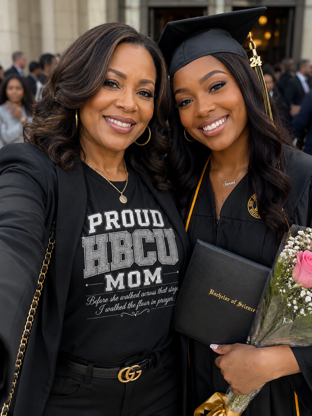 HBCU Mom Shirt | Before She Walked Across That Stage | Proud HBCU Mom Tee | Black College Mom Gift | Mom College Shirt