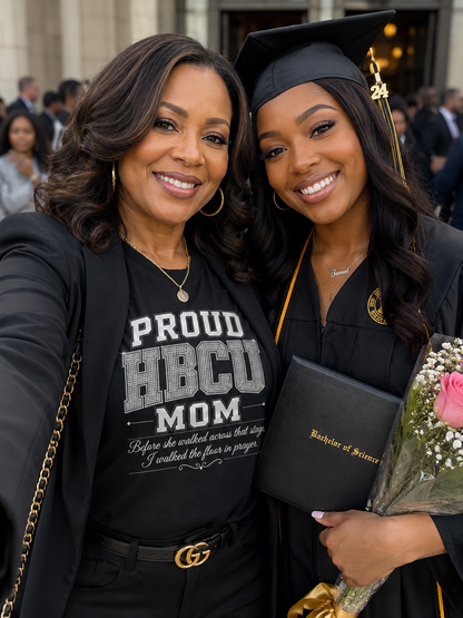 HBCU Mom Shirt | Before She Walked Across That Stage | Proud HBCU Mom Tee | Black College Mom Gift | Mom College Shirt