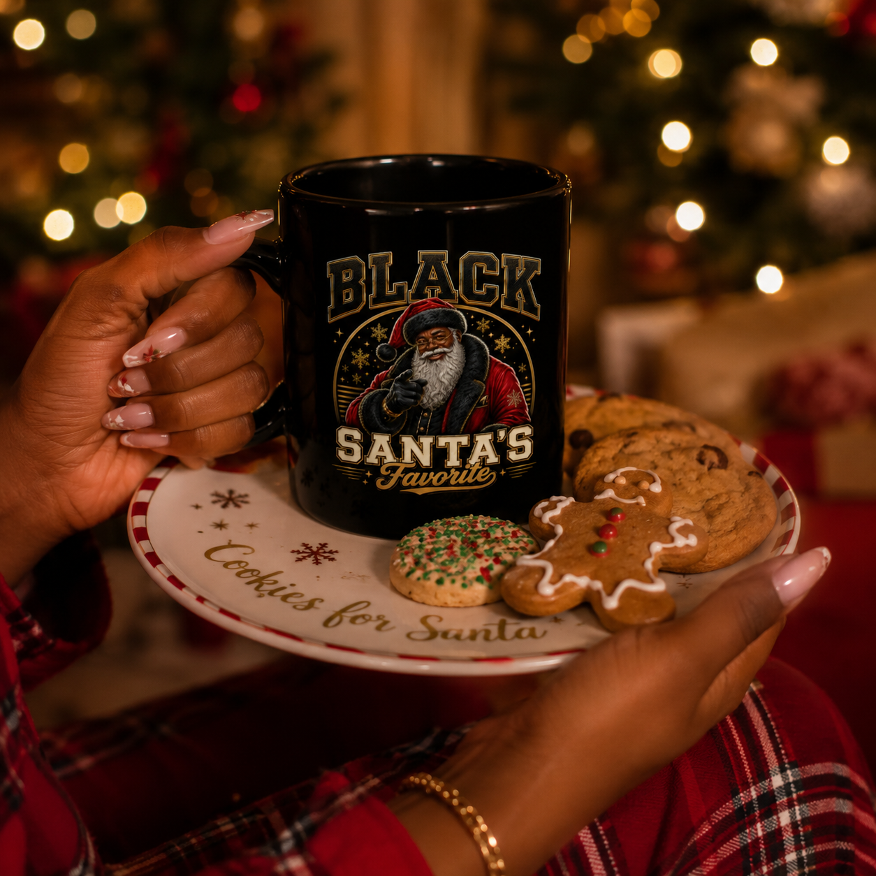 Black Santa's Favorite Mug, African American Christmas Coffee Mug, Black Christmas Cup, Black Santa Claus Gift, Holiday Mug Christmas Gift