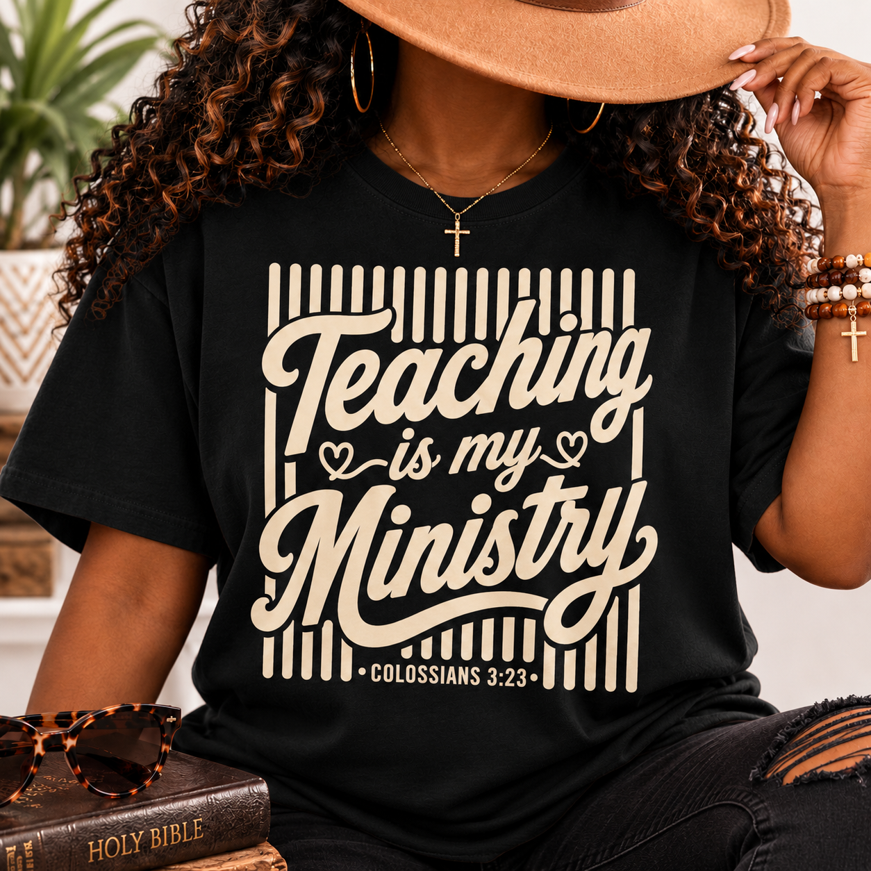 Teaching Is My Ministry T-Shirt — Christian Teacher Faith Tee (Colossians 3:23)