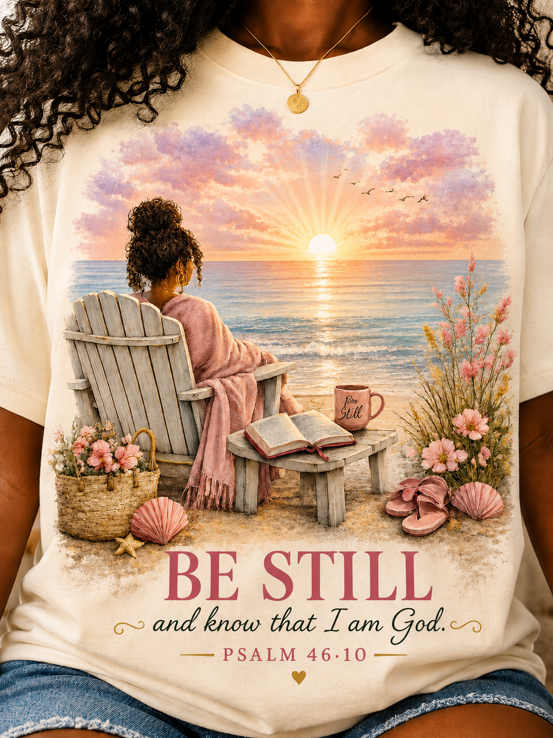 Comfort Colors® Colorful Jesus Shirt Design, Be Still Christian Bible Verse Tee, Everyday Women Church Shirt, Inspiring Christian Gift Ideas
