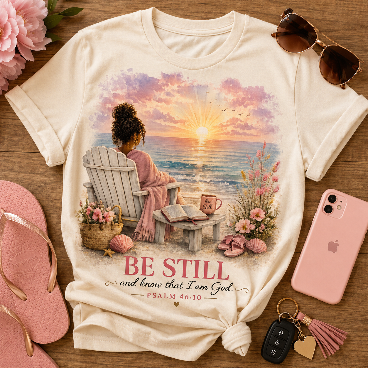 Comfort Colors® Colorful Jesus Shirt Design, Be Still Christian Bible Verse Tee, Everyday Women Church Shirt, Inspiring Christian Gift Ideas