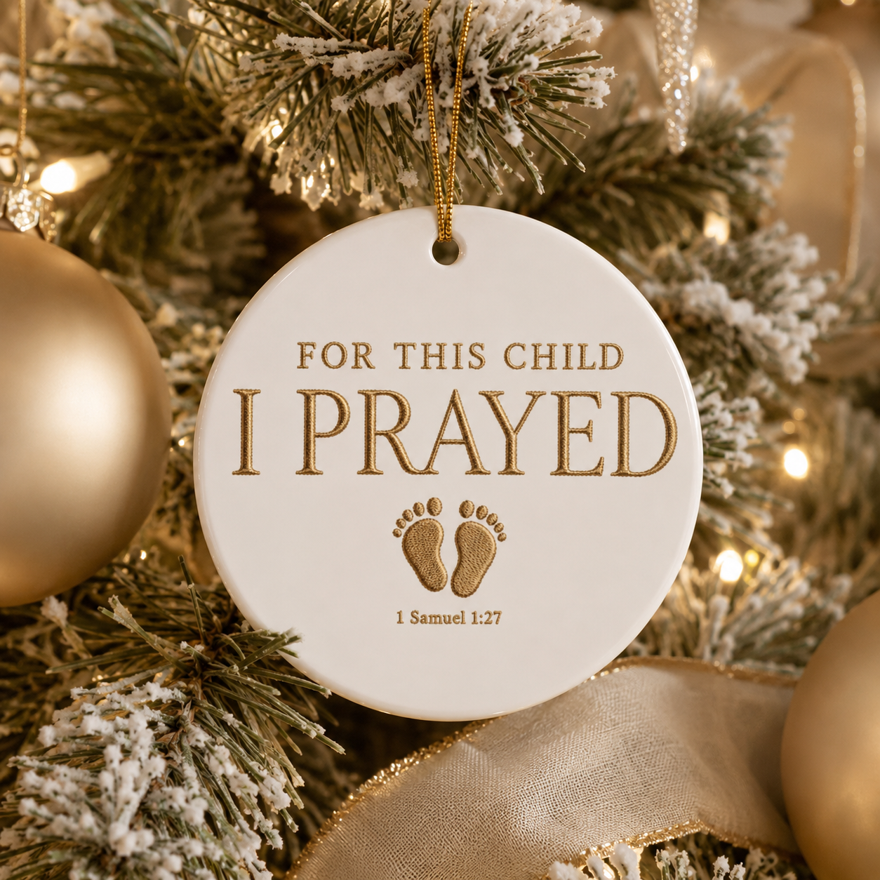 For This Child I Prayed Ornament, First Time Mom Gift, Christian New Mom, Gift for New Mom, New Mom Gift for First Christmas, 1st Christmas