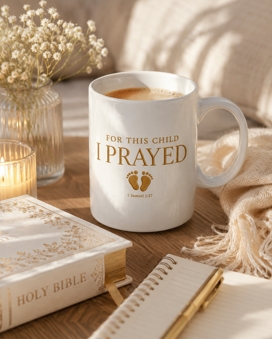 Christian Pregnancy Coffee Mug For This Child We Have Prayed Baby Announcement Gift Mom To Be Gift Baby Shower Gift, Christian Mom Mug Gift