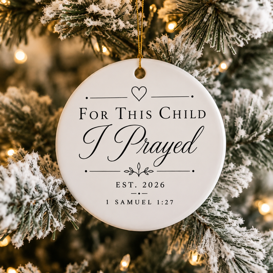 For This Child I Prayed Ornament, First Time Mom Gift, New Mom Gift, Gift for New Mom, New Mommy Gift for First Christmas, 1st Christmas