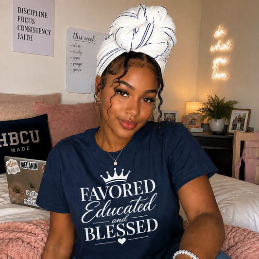Favored and Blessed Shirt |  Blue White Shirt