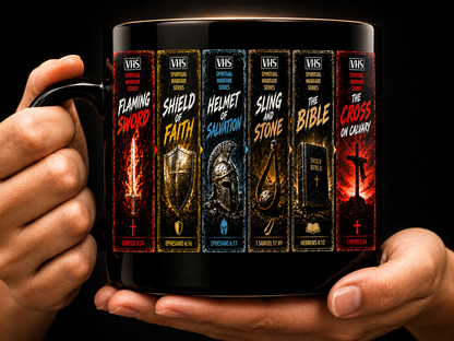 Christian Armor of God  Mug | Black Ceramic Faith Coffee Cup