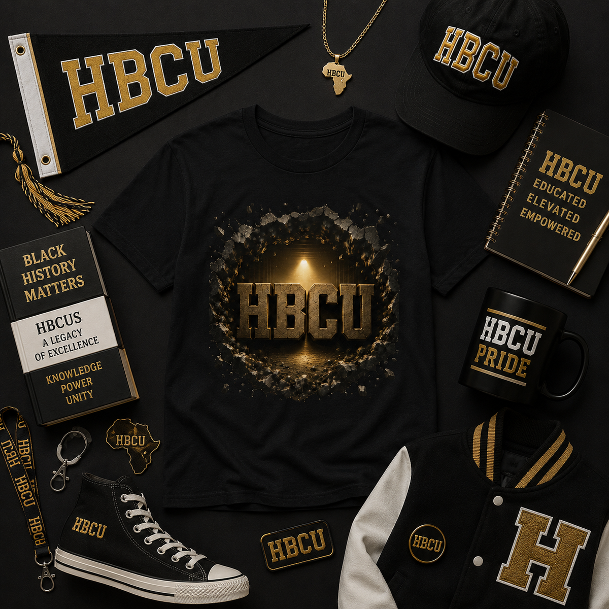 HBCU Shirt Black Gold Alumni Gift Historically Black College University Tee HBCU Pride Shirt