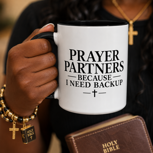 Prayer Partner Mug, Christian Mug, Faith Based Gift, Bible Verse Mug, Religious Mug, Prayer Warrior Gift, Prayer Squad, Bible Study Gift