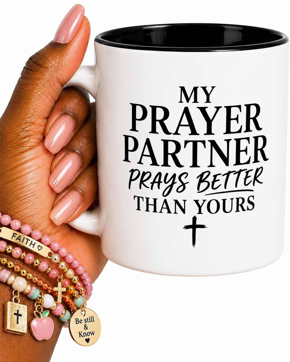 My Prayer Partner Prays Better Than Yours Mug, Funny Christian Mug, Prayer Group Gift, Prayer Warrior Coffee Cup, Church Friend Gift Mug