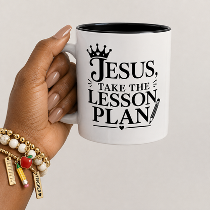 Jesus Take The Lesson Plan Mug, Christian Teacher Coffee Mug, Faith Based Teacher Gift, Teacher Mug, Teaching Ministry Coffee Cup
