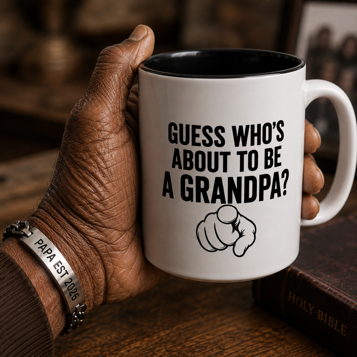 New Grandpa Reveal Mug Guess Whos About To Be A Grandpa Baby Coming Soon Pregnancy Announcement Gift For Papa First Time Grandpa Cup